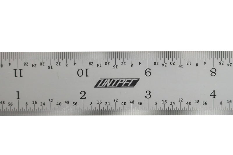 UNIPEC 12-Inch Replacement Blade for Combination Square – 16R Graduations (1/32", 1/64", 1/50", 1/100") | Hardened Steel, Etched & Black-Filled (Blade Only) - Image 4